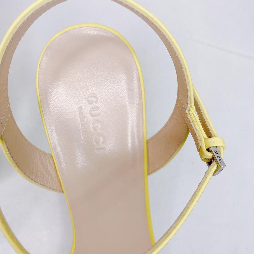 GUCCI Marmont 75 GG logo leather chunky heels sandals - Picture 5 of 8